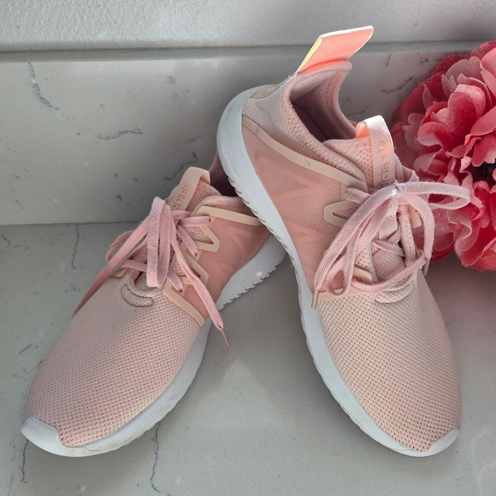 Adidas Lace Up Icy Pink Tubular Viral ll Mesh Shoes Women Size 8 Sneakers Tennis